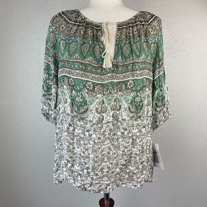 Lucky Brand Boho Tunic Top Size M